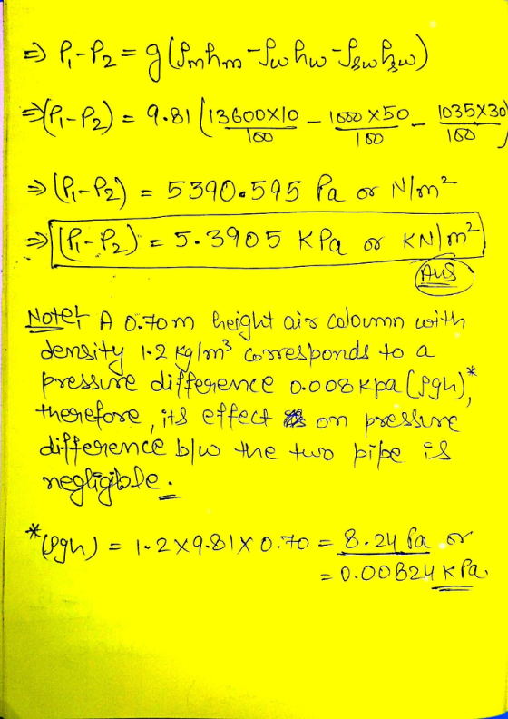 Notet A o.tom Beigt airs caloumn uei .pondi to a the. efore, its effect sessm on