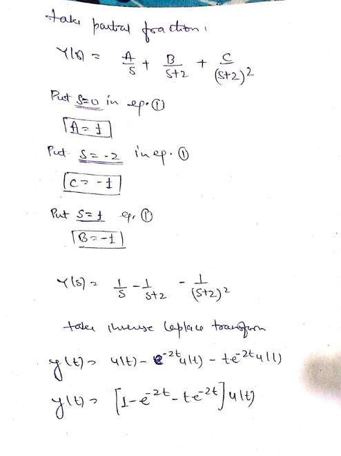 take partral fraction! 4102 ht bitz + $12) Put S=0 in epo Pet S=-2 inap. o (C3-11 Put S= f epr 0 B2-11 41892 $ - tz itz)? tak