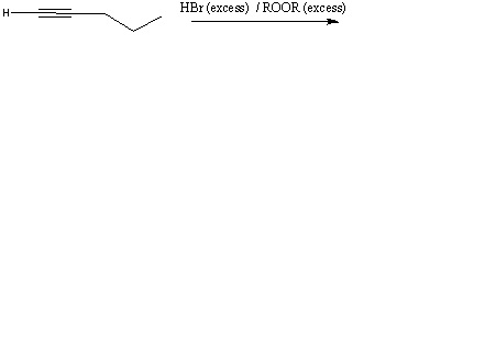 H- HBr (excess) / ROOR (excess)