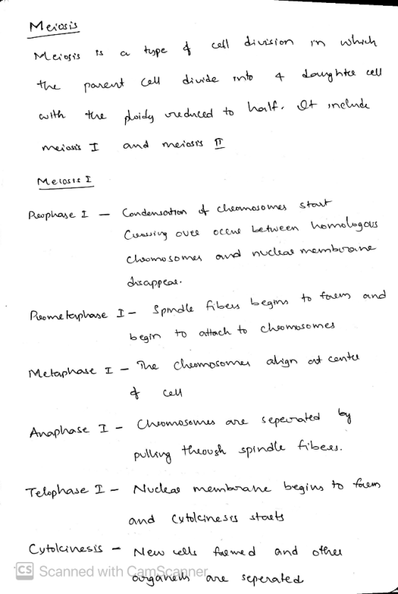 Meiosis cell division which Meiosis ts type of the cell parent divide into 4 daughtee cell the ploidy reduced to half. It inc