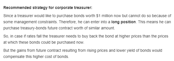 Recommended strategy for corporate treasurer: Since a treasurer would like to purchase bonds worth $1 million now but cannot