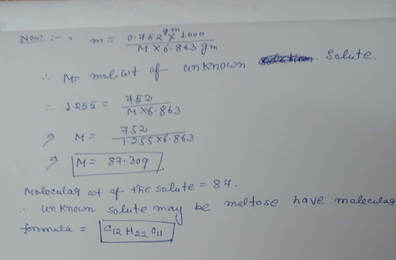 No: 0.768X1000 MX 6.863 gm unknown lotion. Salute, Normal wt of 752 15x6.863 MX6 863 M= M = 87.309 / Molecular out of the sal