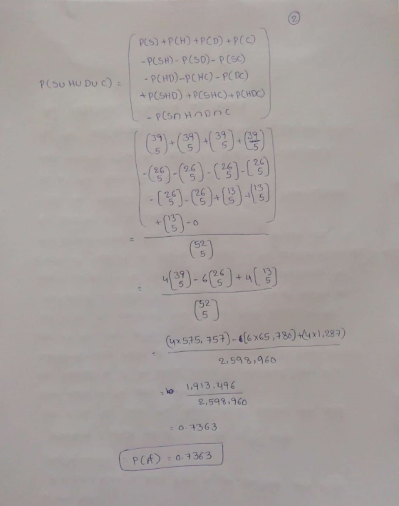 P(SUHU DUC) = P(S) +PCH) +PCD) +PC) -PCSH)- P(SD)- P(SC) - PCHD)-PCHC) - PCDC) +PGHD) +PCSHC)+ PCHDC) - P(Sn Hoone -(29)-(5)-