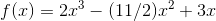 f(x) = 2.2} - (11/2)x+ + 3x