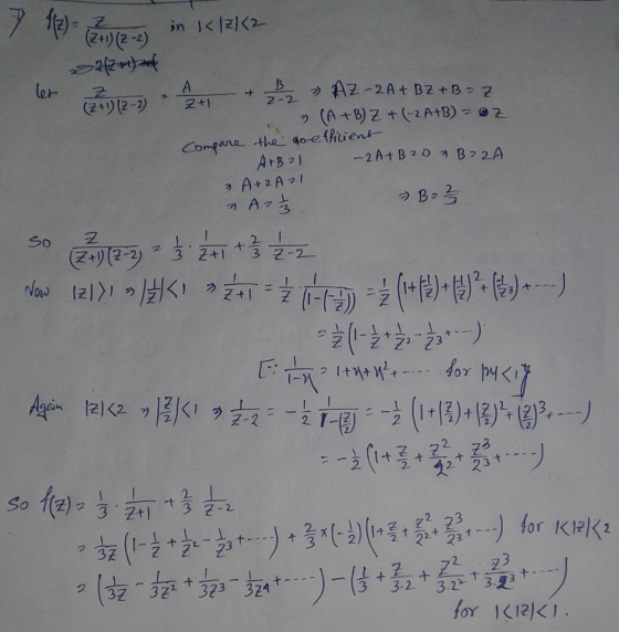 in K |Z| <2 (2+1) (2-2) 22fzed Z (Z+1) (2-2) let А Z+1 + B 2-2 2 » AZ -2A + BZ+B = 7 » (A+B) Z + (-2A+B) Z - 2 A+ B20 B²2A Co