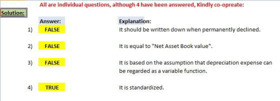 All are individual questions, although 4 have been answered, Kindly co-opreate: Solution: Answer: Explanation: It should be w