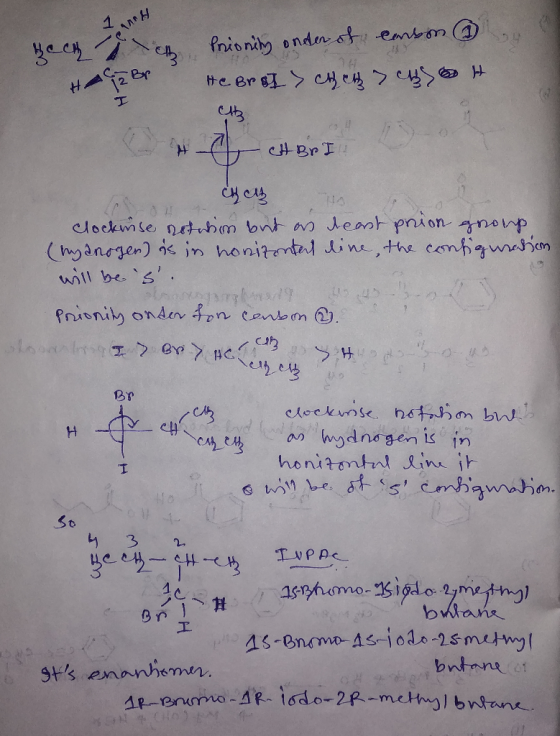 And .. Prionity onder of carbon He Br sl chcecht Ct HAGB CHBr I Chat clockinse notahim but as heart prion group (my Anogen) i