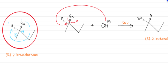 Br H to 4 Bri SNZ H t OH 11/ (S)-2-butanol (R)-2-bromobutane