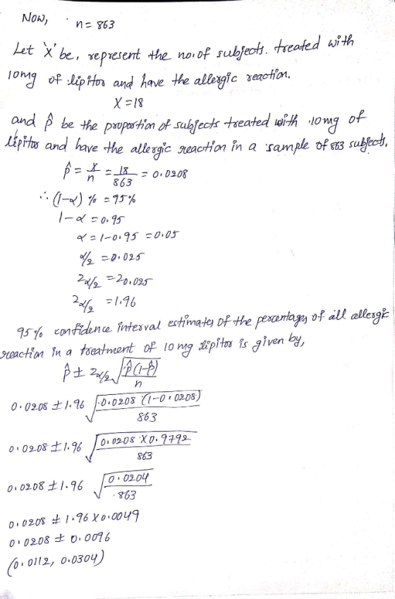 Now, ne 563 reated . Let X be, represent the noi of subjects. foe song of lip Htoo and have the allergic reaction, X = 18 a