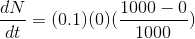 dN df = (0.1) (0) 1000 - 0 1000