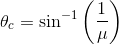 Bc = sin-1