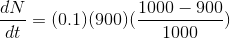 dN (0,1)(900) 1000 – 900. 1000