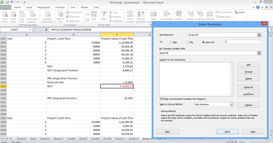 Connections ALA ? Solver WorkingC (Autosaved) - Microsoft Excel File Home Insert Page Layout Formulas Data Review View Clear