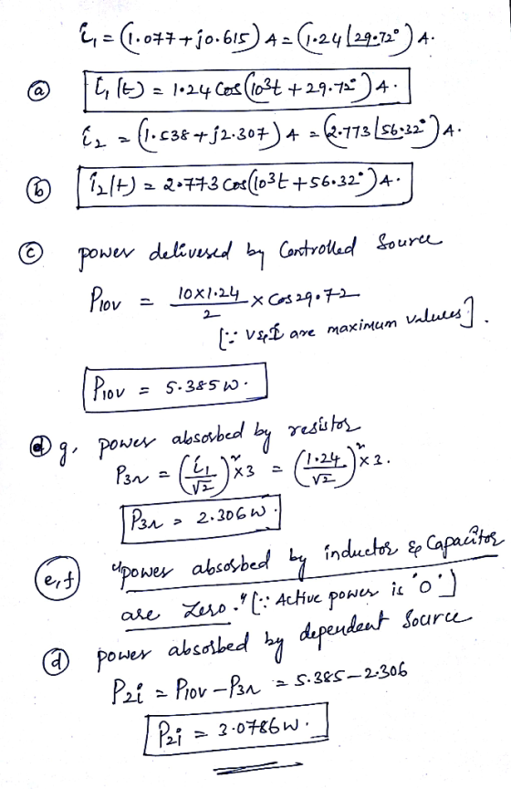 a 2,= (1.077+jo.615) 4 = (1.24129072°) 4 1,16) = 1.24 Cos (1034 +29.700 4. Es >(1.538+j2-307)4 16.113 86:22° 74. 12/+) = 2077