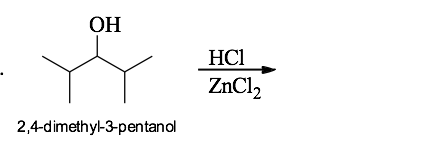 НСІ ZnCl2 2,4-dimethyl-3-pentanol