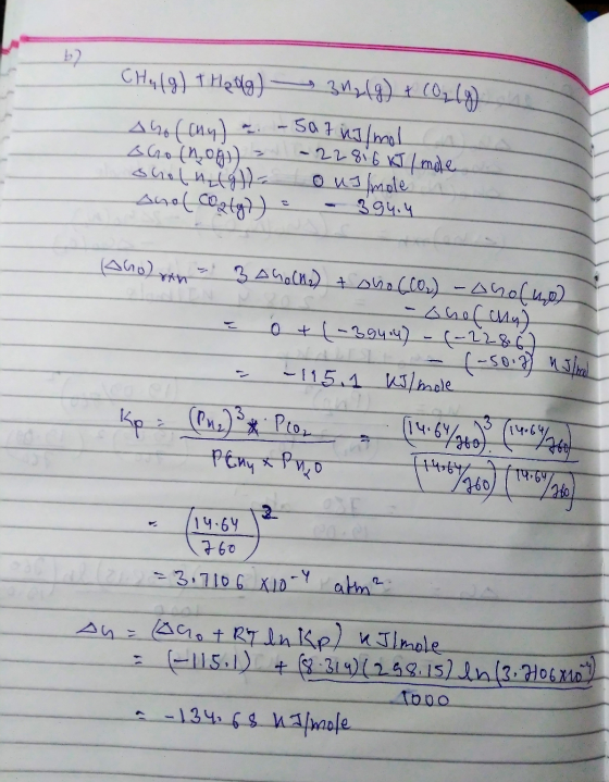 CH₂(g) + Helg) 312(g) + CO2(g) Ahornyl - Safnt hool a Golnog)) = -22816 kJ/mole sholu (gl) - oui mole. anol Coalg)) = - 394.4