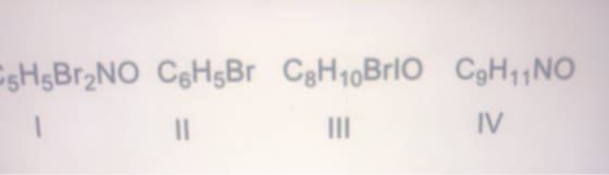 CsHuBr2NO C6H5Br C3H10 Brlo C9H44NO 11 IV
