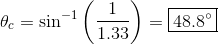 0e = sinº ( 1.33 ) = 148,80|