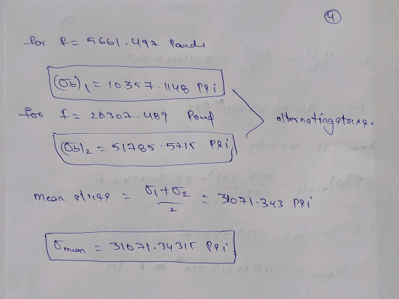 for R=5661.494 Rand 6 - 10357, 1148 Peil for f= 28307.489 Pound alternatingetrage (Obl 51785.541 Pe mean atrege - Site - 3107