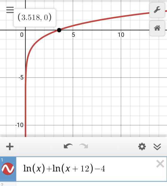 (3.518, 0) N in(x) +ln(x + 12)-4