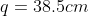 q=38.5cm