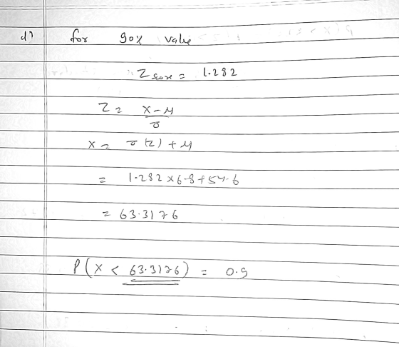 а) х Х goy vale Z score a 1,232 . Хоч ха (х - (1 р. 2 |-232 x 6-8 теч. 6 2 63-3) 26 P(x63-376 ) - 0.9