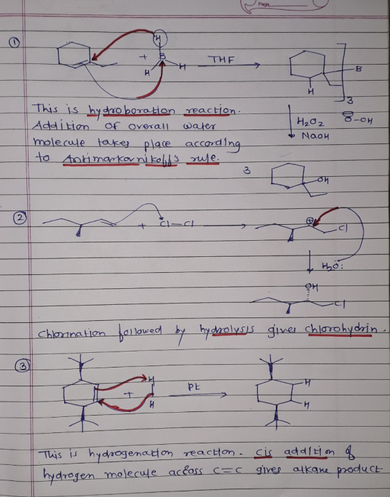 THE -В Soon This is hydroboration reaction. Addition of overall water molecule takes place according to Antimarkov nikoffs r