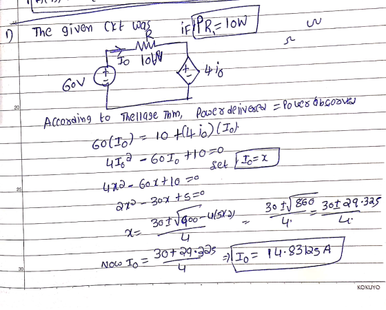 iFPRE low The given TYF UaS 20 ACcaxding to Thelge Thm, Powes de ive Goto 4T-60I Ho=0 4d-6a1tlo 25 got g60 36tag.3as 30 ve00-