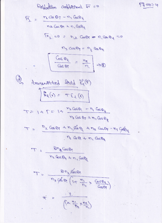 pg.no: 4 Reblation coelbitsent to co r = nao; - n, Coset ne Cos do to, Cast Foco : . Coser = n, Coset=0 Mg Casto = n Cosat Co
