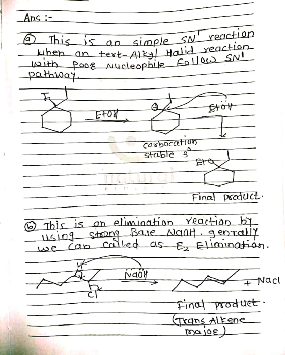 _ADS :- @ This is a simple SN with Pooe nucleopbilete pathway. D an simple SN reaction penan text- Alkyl Halid reaction- Pol