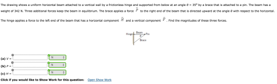 The drawing shows a uniform horizontal beam attach