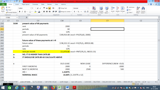 PV, FV, ANNUITY (Autosaved) - Microsoft Excel (Product Activation Failed) Review View Add-Ins File Home Insert Page Layout Fo
