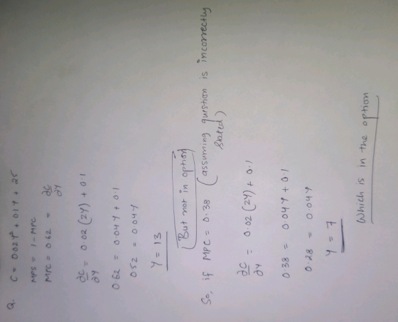 7 dy Oy 0.52 0.041 13 But not in oph So, if MPC38assuming urhon is incorrectuy Bat 0 380 04 0 Which is in the ophon