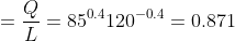 Q = 850.4120-04-0.871