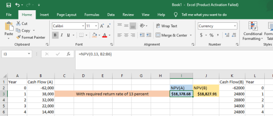 BS Book1 - Excel (Product Activation Failed) Tell me what you want to do File Home Insert Page Layout Formulas Data Review Vi