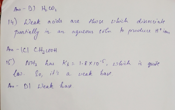 Pond-D) HC hih disosoate 14 eak a cidls are (6Cn to prodluu Ha Pro ielly in agueons an Ans-(CI CHODH Ks 1.8x10- veak base 19
