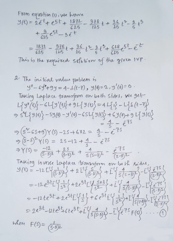 From equation (1), we have y(t) = zēt test 1872 3283 + 36 (2 - 2 3 4 625 19 est_zet 625 1872 625 125 25 378 +36 + 2 2 +² +628