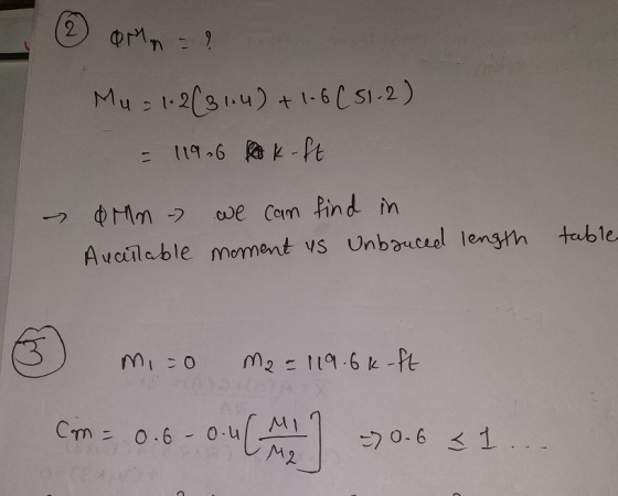 2 6 C 1.2) Aucilable moment vs Unbanceel lenym