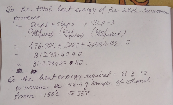 So the total heat energy of the whole conversion process - Slept + Stepe & step-3 Chladuired) Cheat red) (blanquired) 476.325