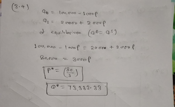 (3.4) Po = lov,cvo - scoop Qs = 20000t a coop of equilibrium (COD=05) orol a lao, ero - loop = 20000 t 80,00 = 3ovo p ©* = 73
