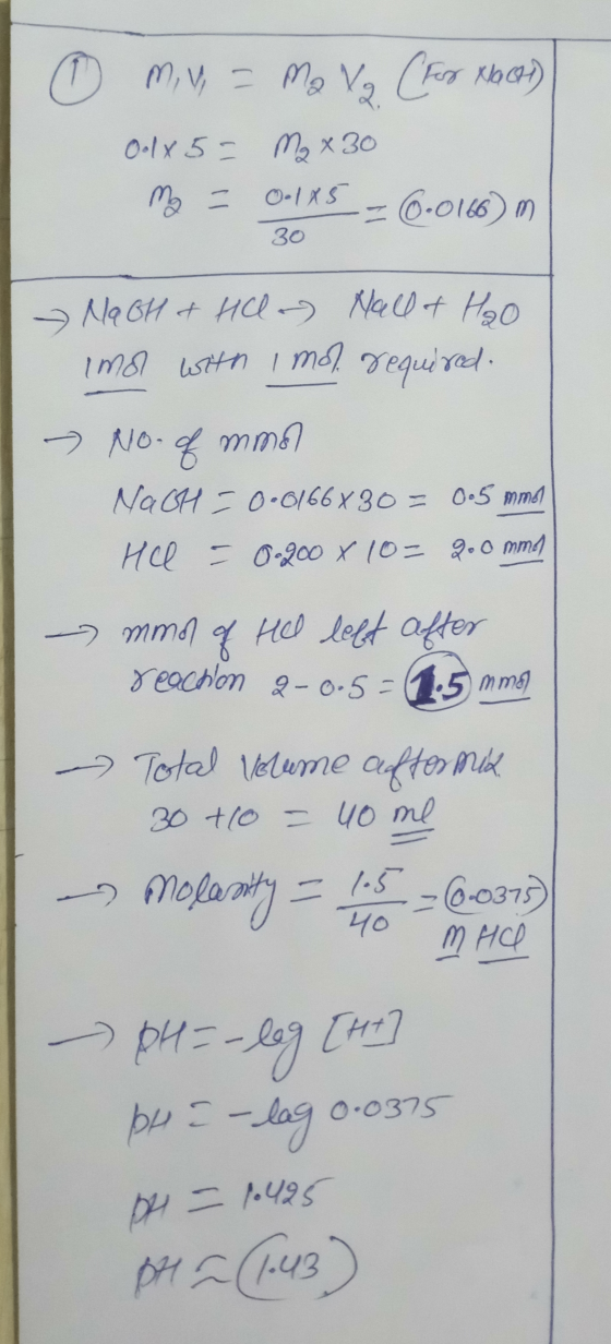 0 mv = ma X (For Klack) Olx 5 = M2 x 30 m = 0.1X5 = 0.0166) m 30 Na GH & HO Hall & H₂O imat with Imol required. → NO.8 mme Na