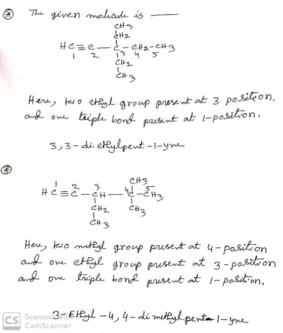 # The given molecule is - CH3 éH2 Heze e-CH2-CH3 1 2 13 4 5 CH2 F Here, two ethyl group present at 3 poseloon, and one teiple