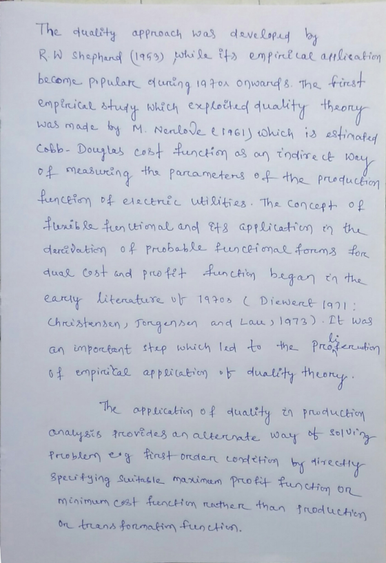 The duality approach was davelopad by RW Shephandd (196oti l tt epire cae atlitation fiest become ppular ofuning 19 t0 onwand