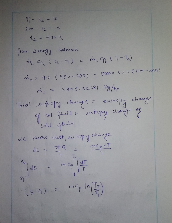 eneray balance mcx 4.2 (990-295)ニ50TD x 3.2.x (Sto-305) me 3809.52381 /ur Total eutropy change eutroh change m Cp dT T.