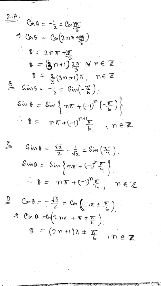 2.A Cao = -1 2 = Can 27 7. Go = Ca (202 +24) 8=2n+21 ; o = 3n+1829 AMEZ 0 = (39+13a, ne z . Suso = - Sivi- ); Sünø = sin } na