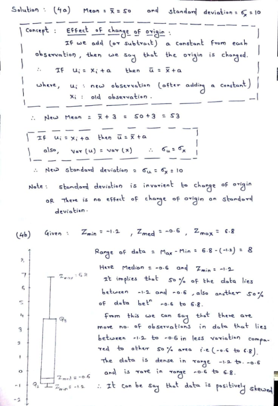 Solution (4o) and standar deviation = 10 So Meon Effect f change Cancept of origin : IF we add (o Sublrait) a Constant From e