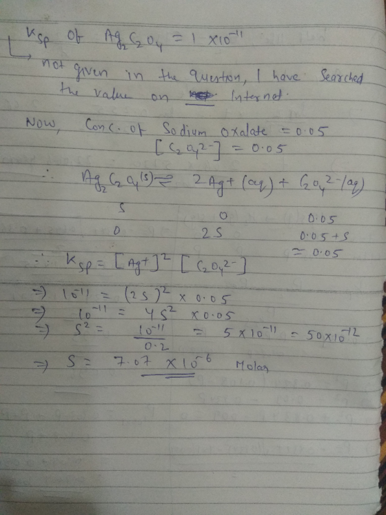 Ksp of Ag Goy = 1 X10 of given in the question, I have the value on no Internet. not given searched Now, Conc. of - Ag G 9 13