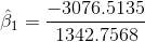 B1 -3076.5135 1342.7568