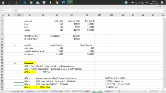 © v 1x ENG 02:00 23-03-2020 26 CG23 CF CG CH a a CK a CM CN co CP Q CR C- scenario base best worst unit sales 150 165 135 var