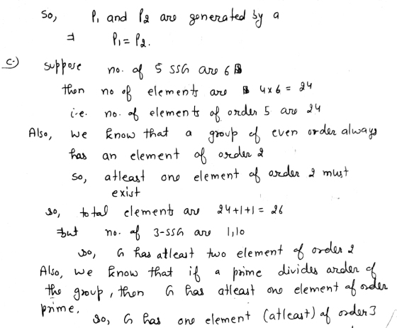 o So, P, and la are generated by a – Pi = P&. suppose no. of Š SSG are 6 A then no of elements are 4x6 =24 ie. no. of element
